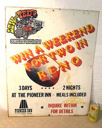 Lew & Ted's Service Truck Stop Ad, Metal Sign, 22x28'   (116)