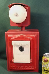 Antique Cast Iron  Fire Alarm Station,  8x4x16H  (11)