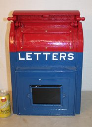 Antique (Repainted) Cast Irion US Mail Postal Letter Box, Carlisle Foundry Co., Pa., 13x8x20'H   (122)