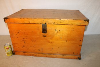 Antique Wooden Chest, No Male Latch, 27x16x15'H  (124)