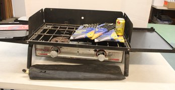 Camp Chef Propane Double Burner Outdoor BBQ W/griddle & 24' Legs, Used,  (129)