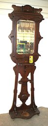 Antique Victorian Black Walnut Umbrella/Hat Stand, Ca. 1890, No Drip Pan, Married Splash, 23x12x79'H   (131)