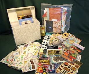 Scrapbooking Fun Stickers & More In Nice Box - Beach, Travel/camping, Cats & Dog Stickers   (134)
