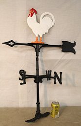 Cast Iron Rooster Weather Vane Yard Ornament, 36'H  (135)