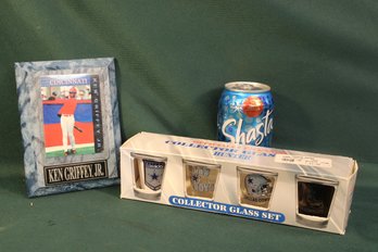 Ken Griffey Jr. Wall Hanging Plaque (6x5'), Set Of 4 Hunter Dallas Cowboy Shot Glasses  (138)