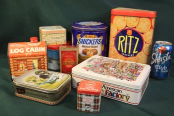 9 Assorted Advertising Tins  (140)