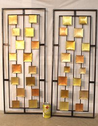 2  Mid Century Modern Decorative Panels Wall Art,14x36' Each   (141)