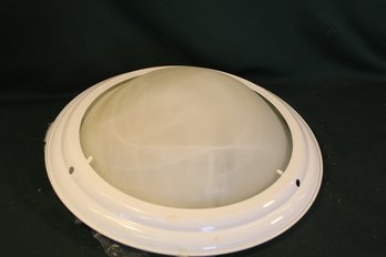 Ceiling Light W/alabaster Glass Shade, 15.5x4.75'H   (142)