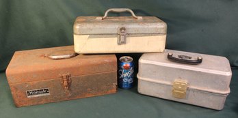 3 Boxes - UMCO Model 103A Tackle Box, Homak 414 Tool Box  & Tackle Box    (144)