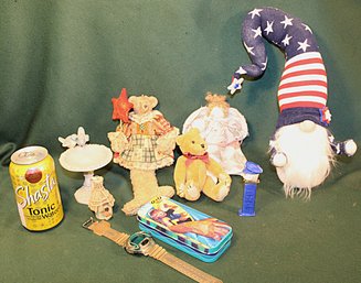 FSL Watch In Tin Case, 1999 Pez Dispenser (Original Box), Boyds Bear & More  (144)