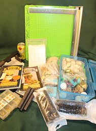Craft Lot - Paper Cutter, Power Punch, Plastic Canvas', Bottle Caps, Magnets, 2 Gift Books,  More   (149)