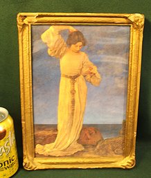 Antique, Framed, Very Uncommon  Maxfield Parrish Print, 'Griselda', 8x11  (153)