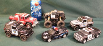6 Police & Rescue Trucks, 5-6' Long  (154)