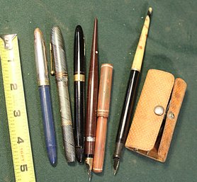 7 Antique Fountain Pens W/14k Tips   (15)