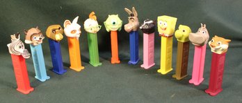 13 Pez Dispensers W/ Cartoon Characters (160)