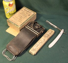 Gold Crown German Razor & Wilbert Automatic Razor Stropper In Original Box W/instructions  (167)