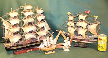 5 Vintage Ship Models, 6-15'H   (169)