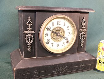 Antique Ingraham Bristol, Conn. 8 Day, 1/2 Hour Strike, Gong Regular Colck, 13x6x10H,   (16)