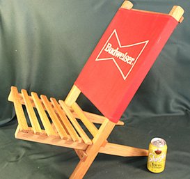2 Piece Collapsing Budweiser Beach Chair, 24'H   (176)