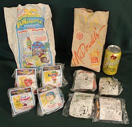 McDonald's Toys: 4 Fundamentals 1992 Toys & 4 Looney Tunes Toys In Bags  (178)