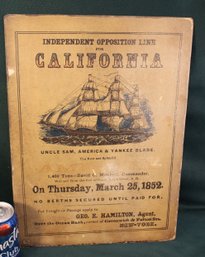 Reproduction 1852 California Shipping Poster, 13x18'  (180)