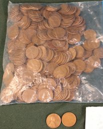 0ne Pound Bag US Wheat Pennies - $13.38 Face Value   (180)