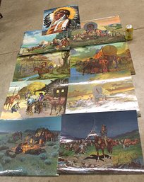 9  Unframed Western Prints - 5 By Luke Doheny, 2 By Charlie Dye, 20x16'   (180)