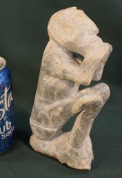 Carved Soapstone Figure Of 'The Thinker' (181)