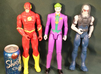 Set Of 3 DC Comics Articulated Action Figures - The Joker, The Flash, Mr. Freeze   (183)