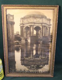 Antique Framed Palace Of Fine Arts Photo, 1915, Pan American Expo, 10x14'H  (183)