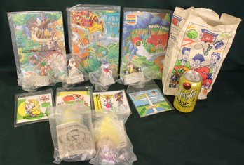 8 Burger King Kids Club Items, 4 Kid Club Toys & 2 1993 Glow In The Dark Trolls In 1991 Bag  -  (183)
