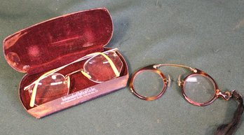 12K Gold Filled Eyeglasses In Case & 14K Gold Filled Spectacles   (184)