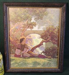 Pristine Antique Framed  Print, 'The Prince', By Maxfield Parrish 1925, 11x13.5'h  (187)
