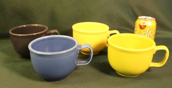 Vintage 4 Homer Laughlin Soup Mugs, 4.5'D X 3.5'H  (18)