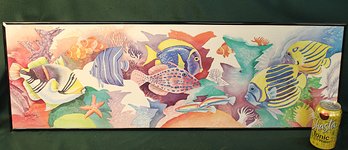 Framed Watercolor Print  By Leslie Lane '91, 36x12'H  (190)