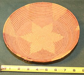 Antique Woven 'Indian School' Basket, 9'D  (195)