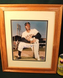 Framed & Matted Willie McCovey Autographed Photo, 13x16.5'  (197)