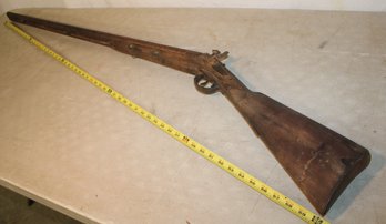 Rudolph & Braun's Pat'd April 17, 1866, Double Barrel Cap & Ball Shotgun, 60' Long, Wall Hanger   (198)