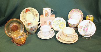 1975 Hummel Cup In Box & 6 Cups & Saucers, Bone China Saucer & Holders   (1)
