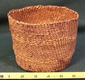 Antique Northwest Coast Antique Woven Basket, 5x5'   (200)
