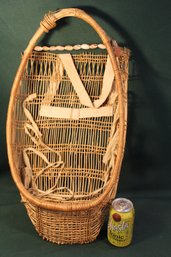 Coastal (?) Antique Cradleboard W/Shells & Abalone, Damage On Handle  (203)