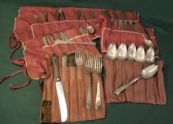 Gorham Flatware - 18 Teaspoons, 6 Tablespoons, 6 Butter Knives, 3 Forks, 3 Knives, Monogramed 'B'  (203)