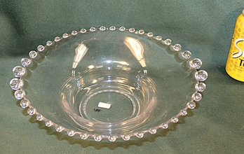 Antique Large Candlewick Serving Bowl, 10.5'D   (209)