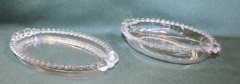 Antique Candlewick 9' Oval Dish & Divided Serving Dish  (210)