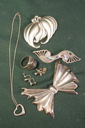 Vintage Sterling Silver Jewelry, 2.91ozt   (212)