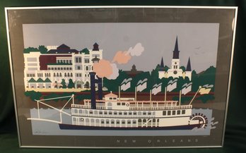 Framed 'New Orleans' Print By Patti Hams Googe, 104/5000, 30x20'  (213)
