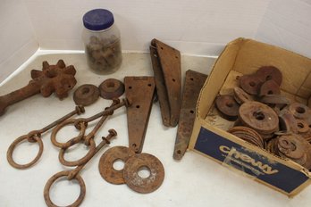Rusty Iron Strap Hinges, Gas Burner, Hardware  And More    (223)