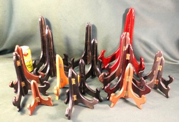 18 Wooden Plate/Book Holders   (225)