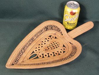 Vintage Woven Wicker Flat Basket Server, 9x16'   (226)