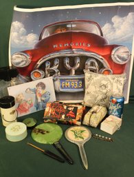 Misc. Lot - Hand Mirrors, Poster, Metal Sign, Soap, More  (232)